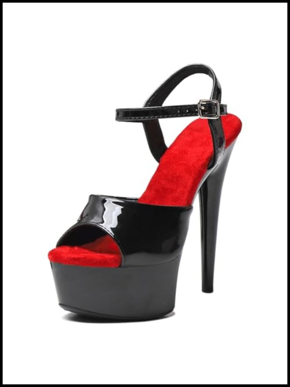 Size 6 Women's Platform Sandal Heels with Ankle Strap 6-inch Stiletto